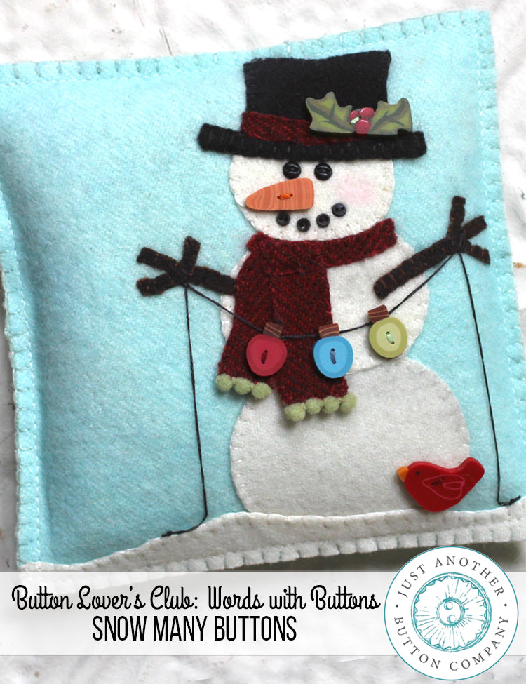 Button Lover’s Club: Snow Many Buttons Wool Applique