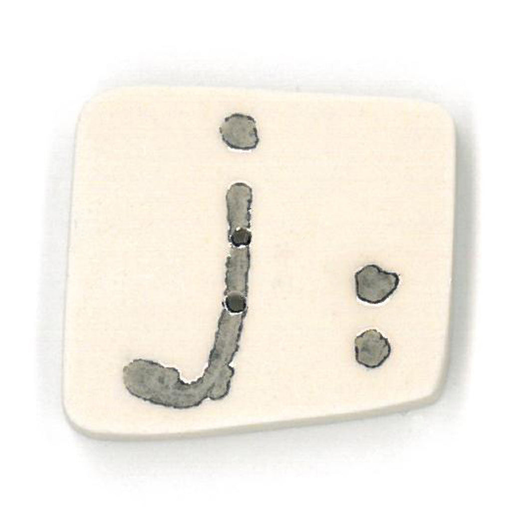 tea-dyed letter j