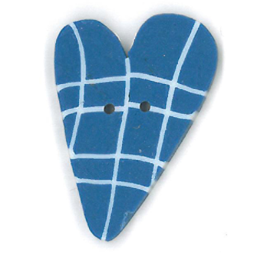 bluejay & white plaid heart