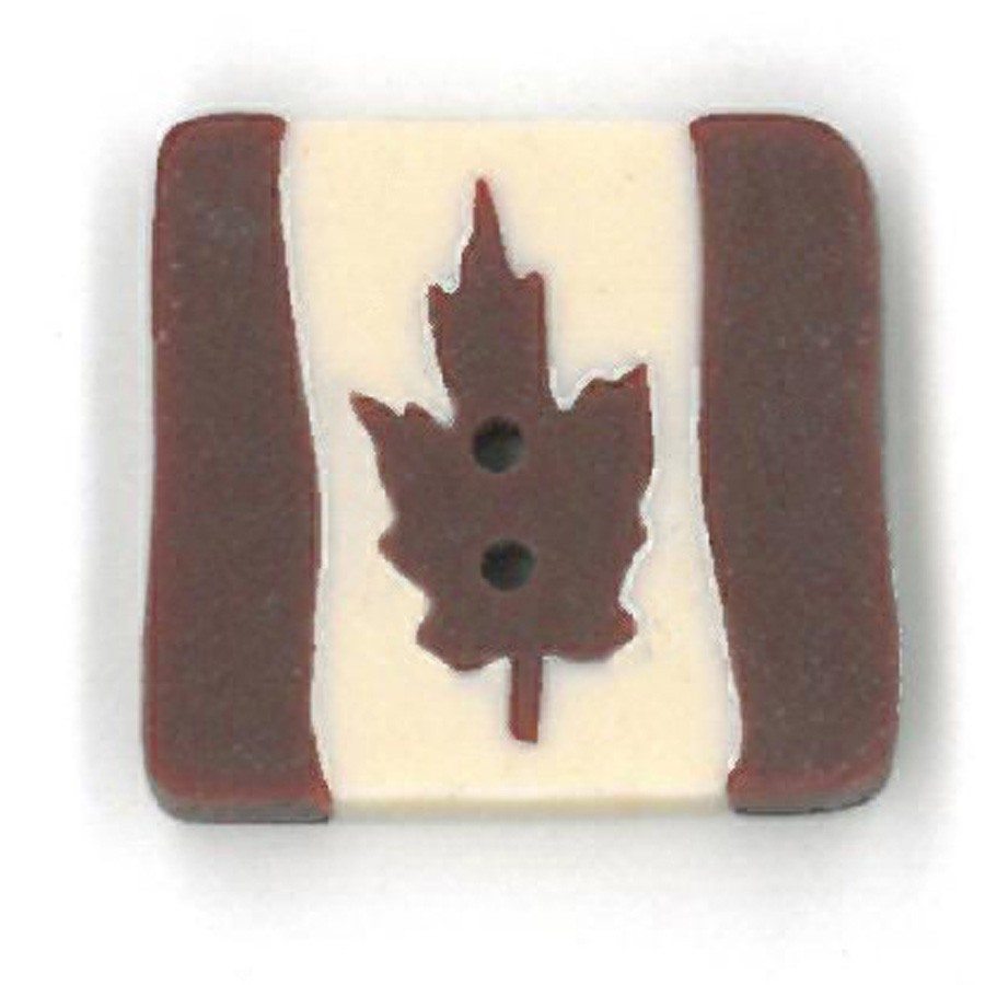 small square folk art Canadian flag