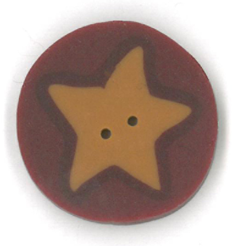medium gold star on red