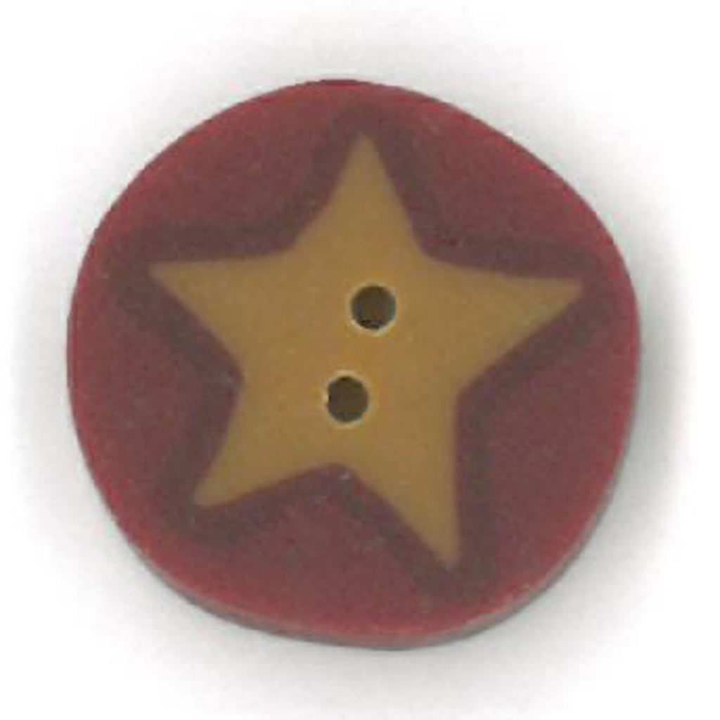 small gold star on red