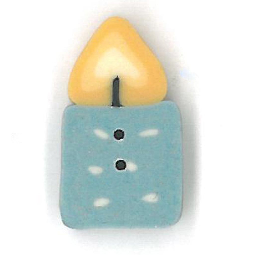 frosty blue birthday candle