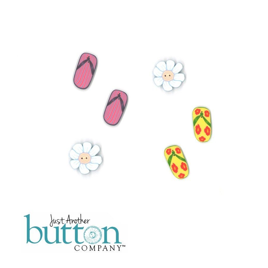 Just Another Button Company Button Pack Flip Flops