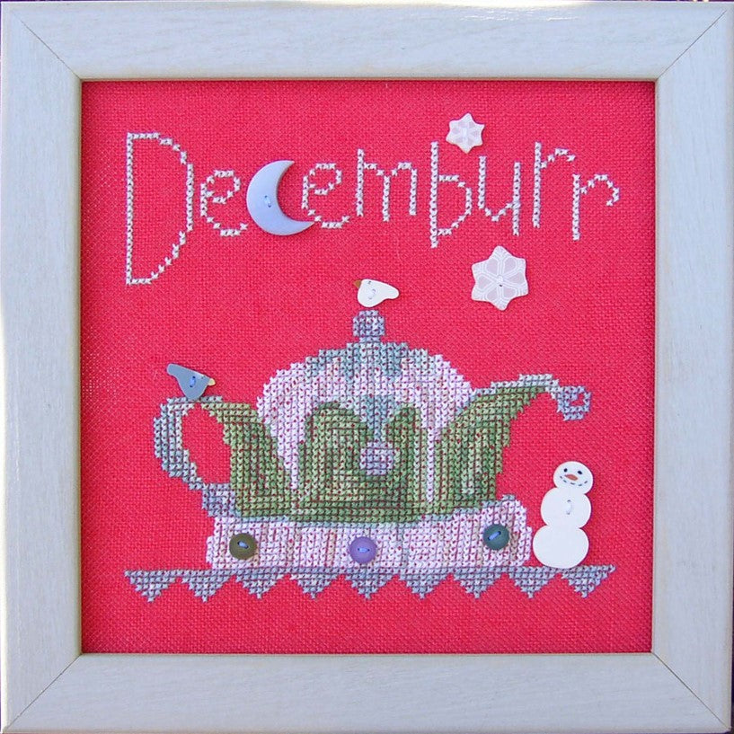 Tea Pot - December (includes free chart) – Just Another Button Company