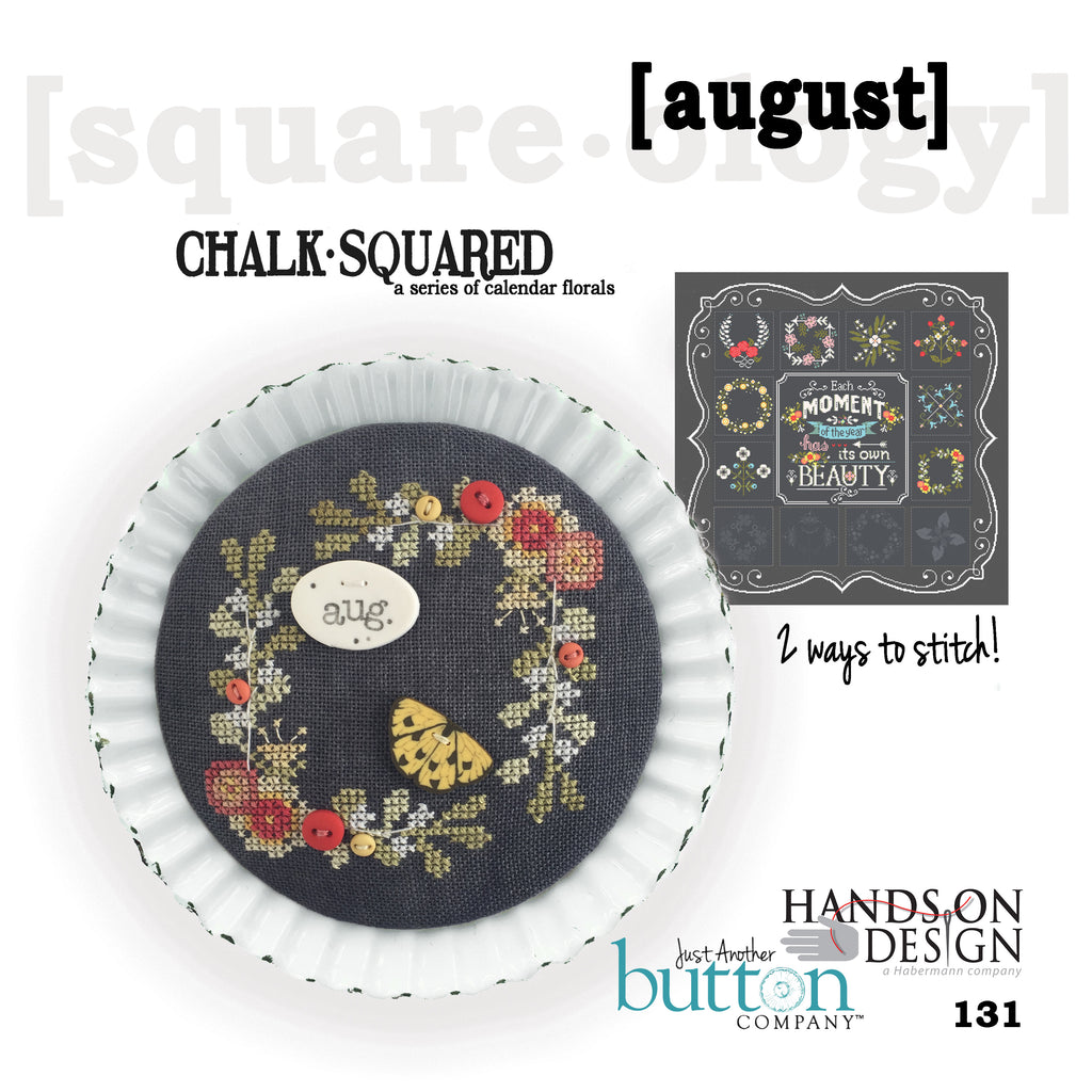 JABC - Cross Stitch Patterns - Chalk Squared August