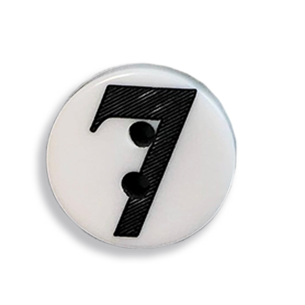 "7" Button (white)