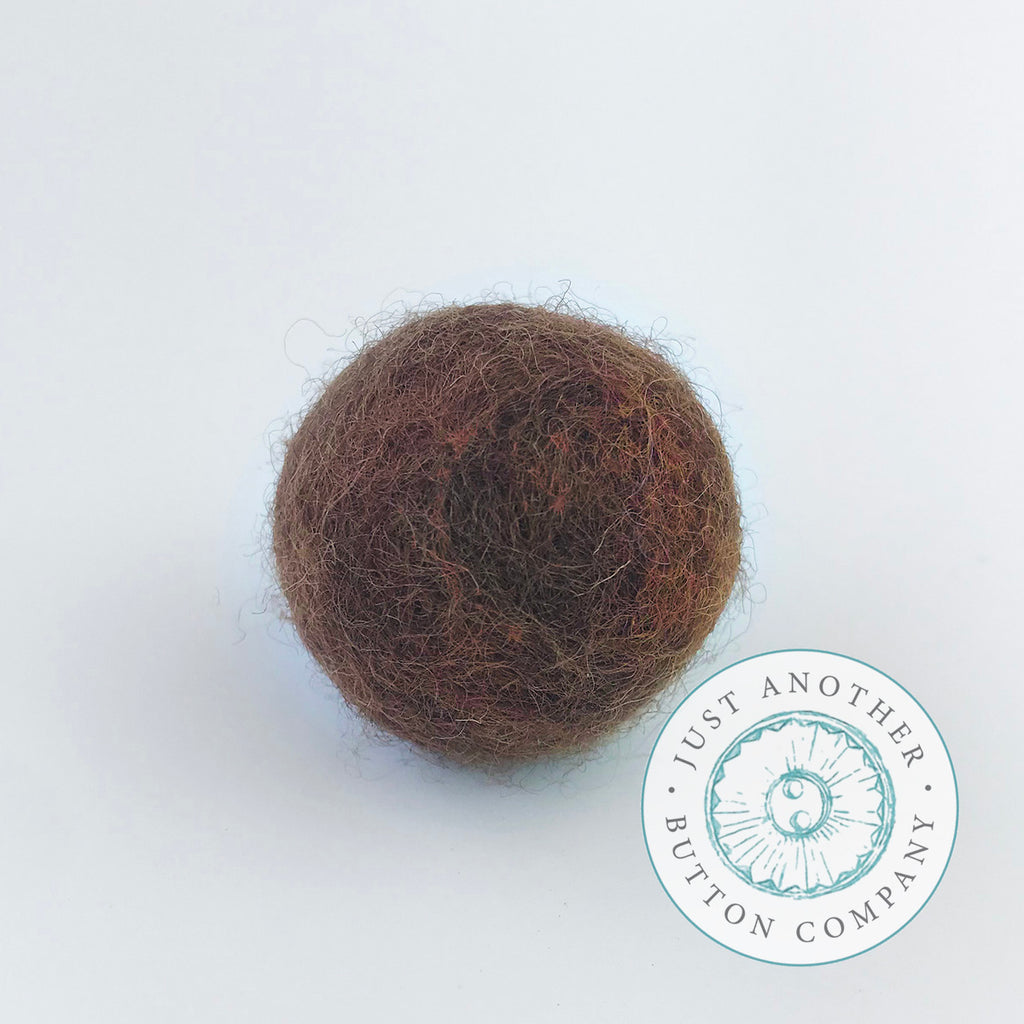 Brown Felted-Wool Ball - 3CM