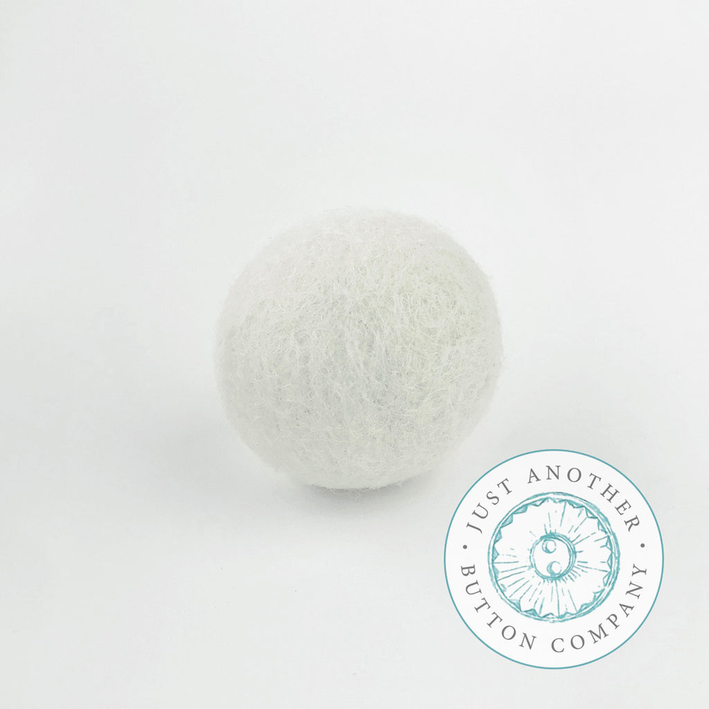 Winter White Felted-Wool Ball - 3CM