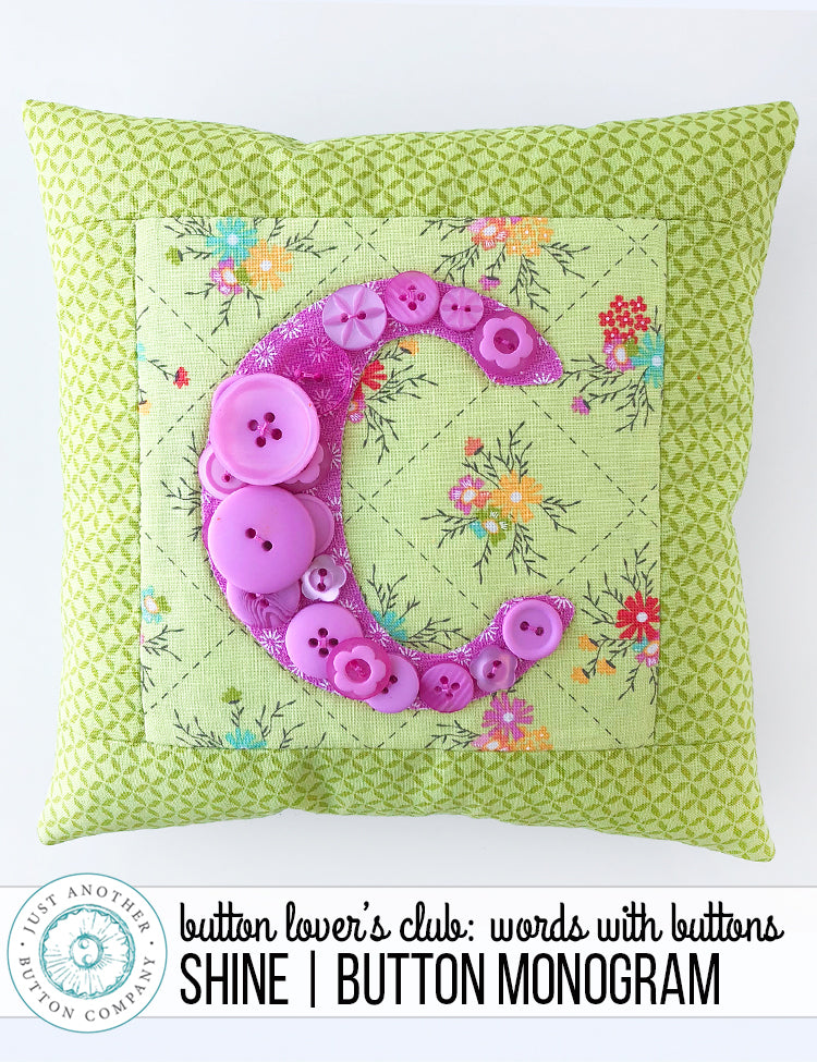 Button Lover’s Club: Words With Buttons | Shine Button Monogram