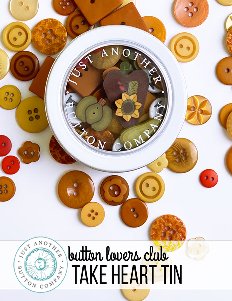 Button Lover's Club--Take Heart Tin, Family Gathering