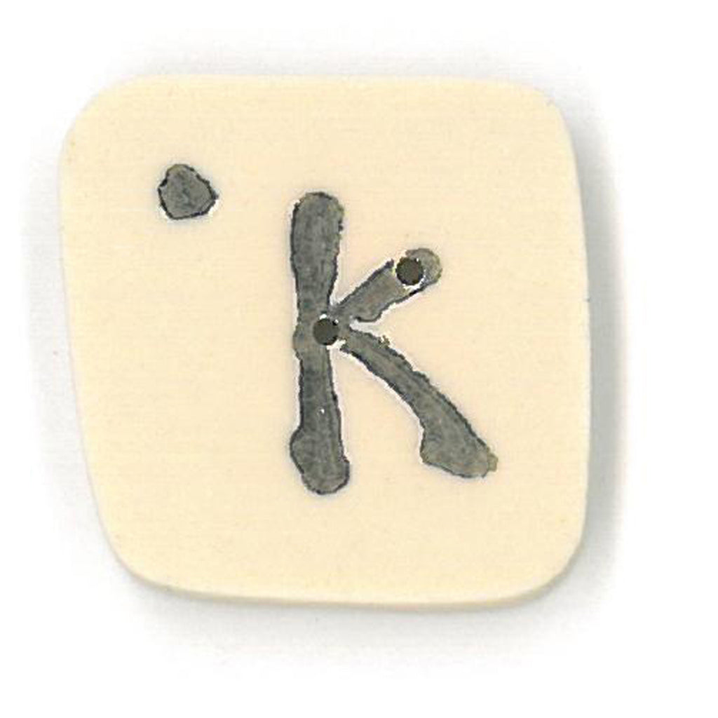 tea-dyed letter k