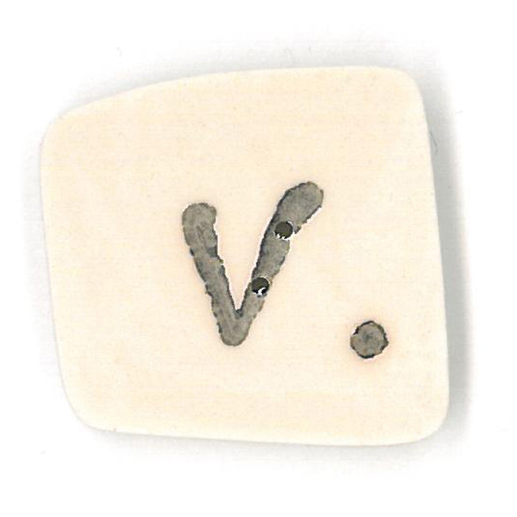 tea-dyed letter v