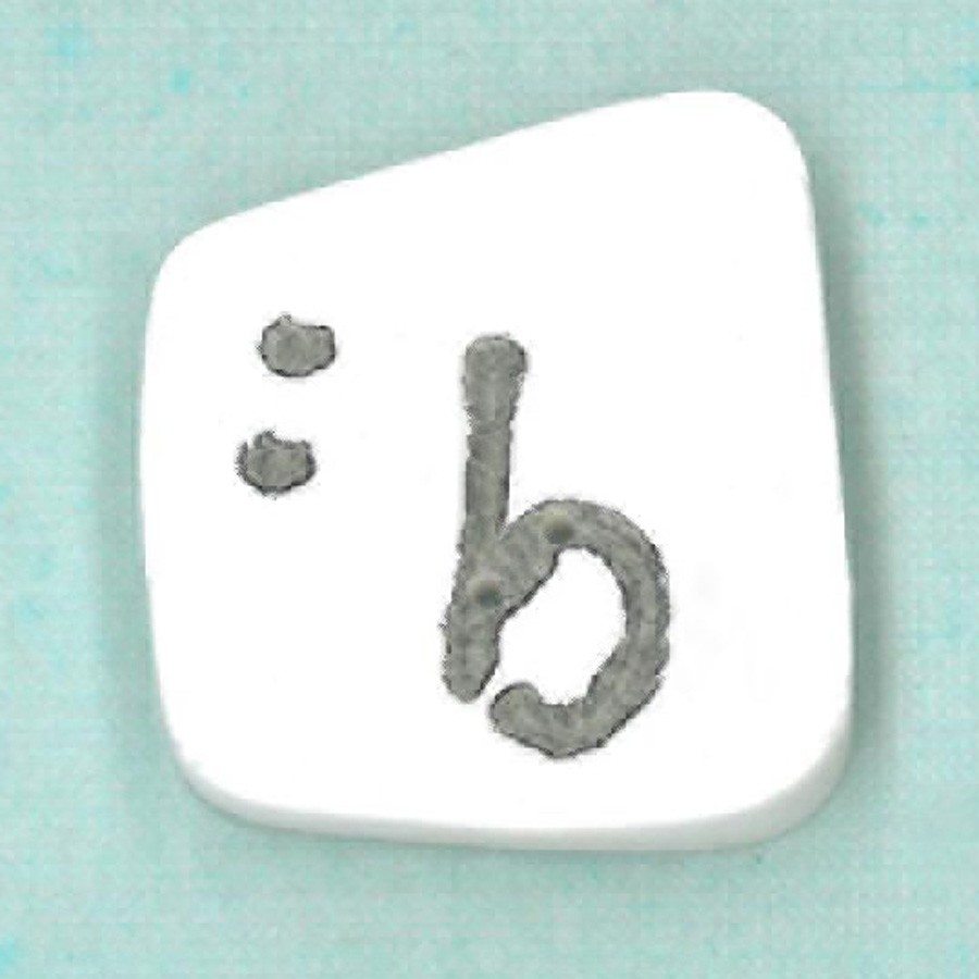 white letter b