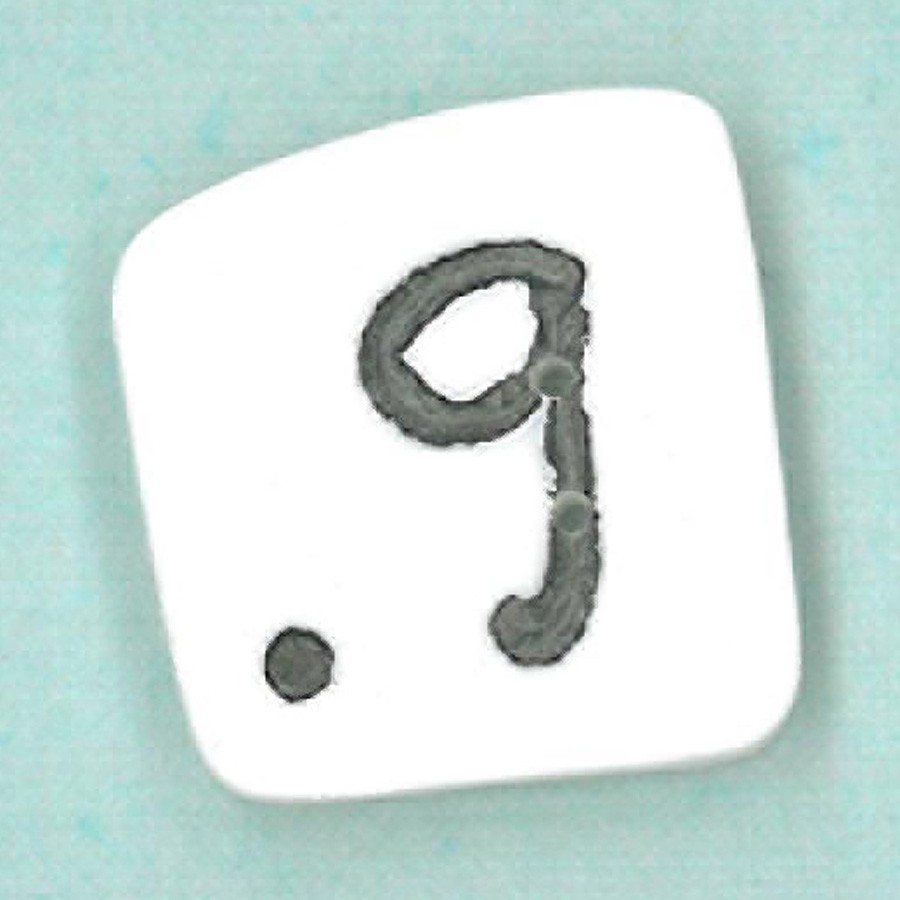 white letter g