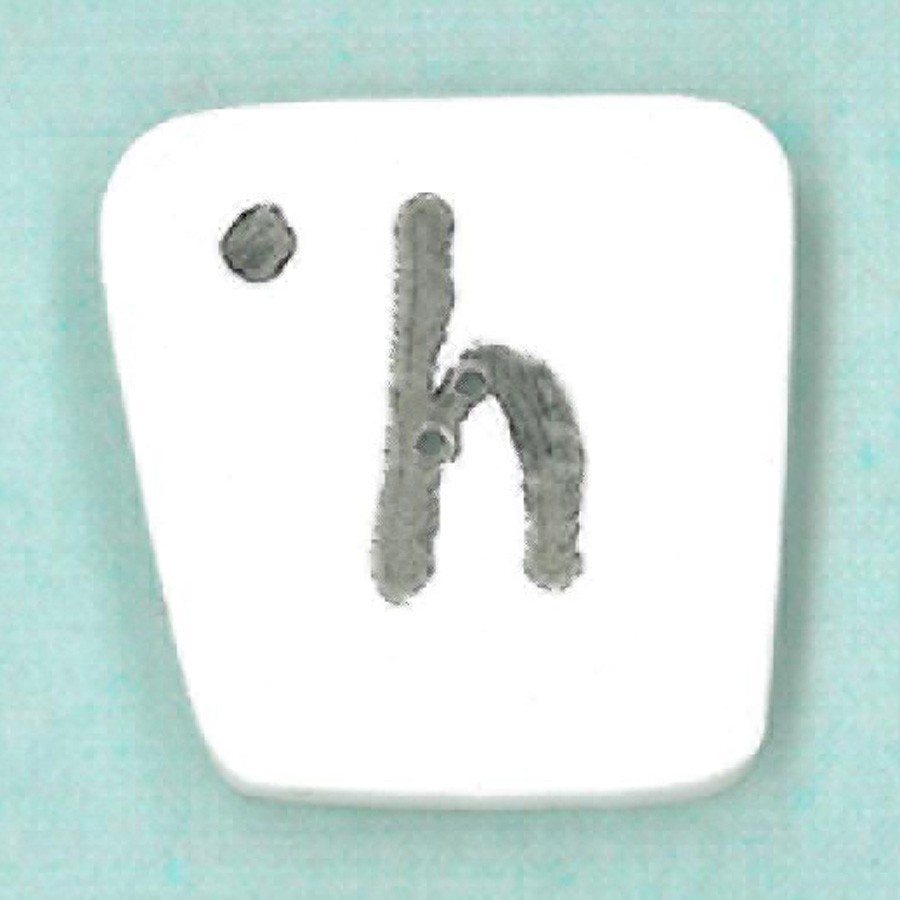 white letter h