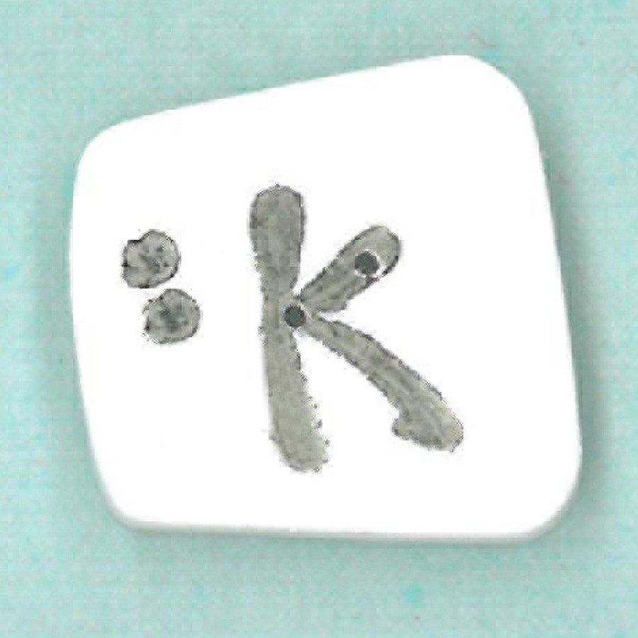 white letter k
