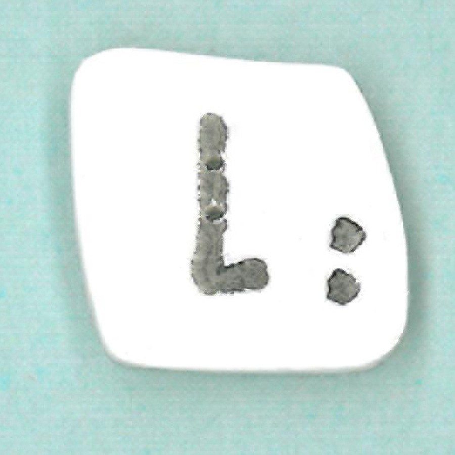 white letter l
