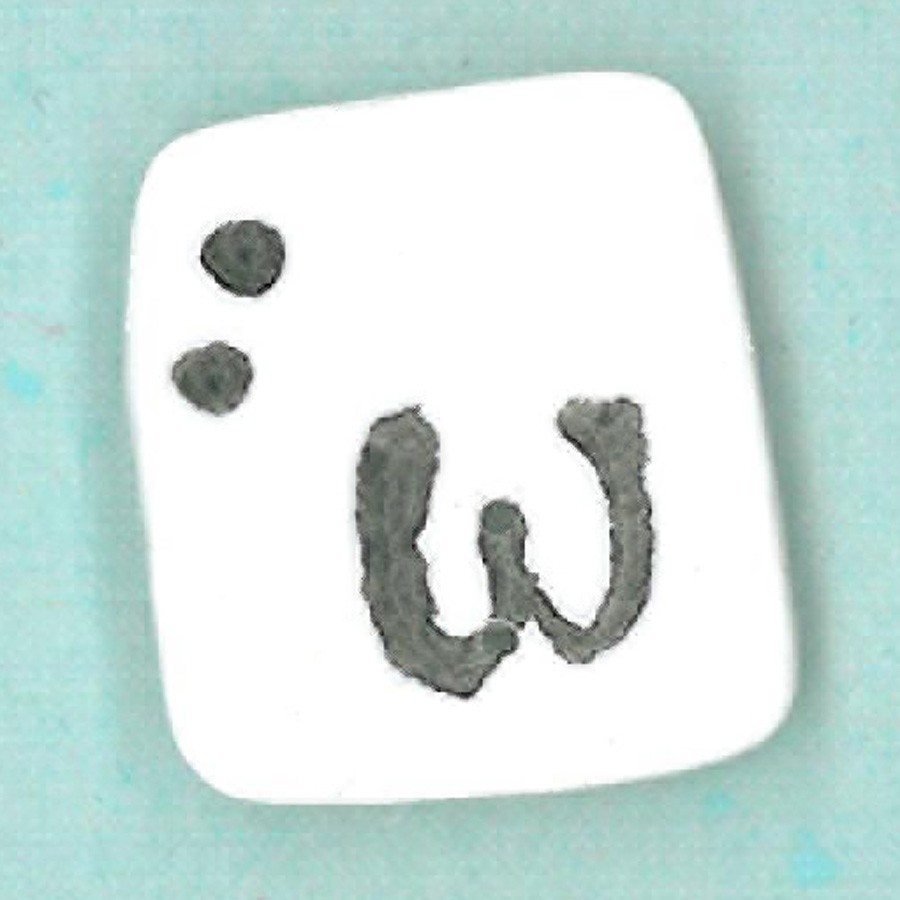 white letter w
