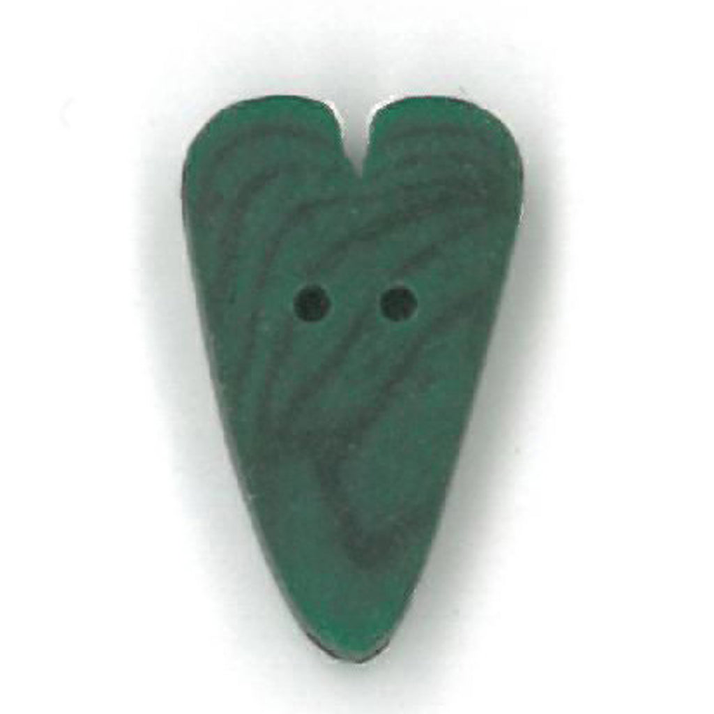 medium green velvet heart