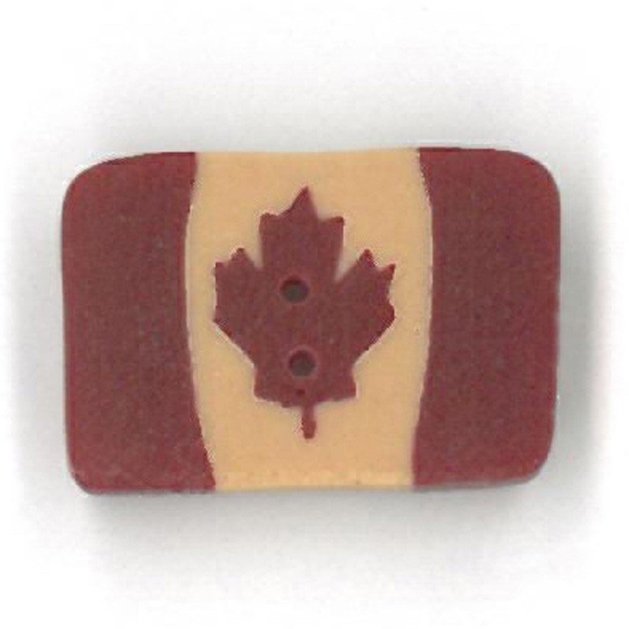 tiny folk art Canadian flag