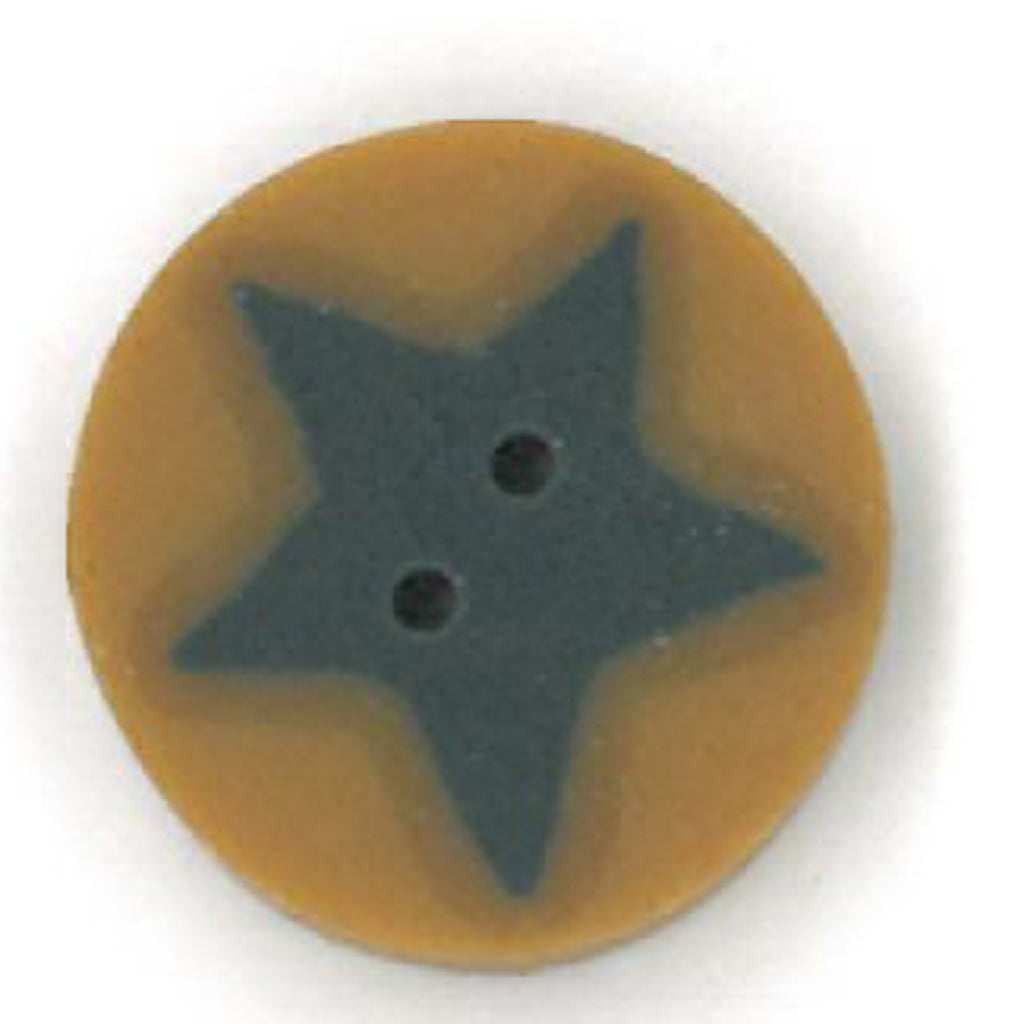 small blue star on gold