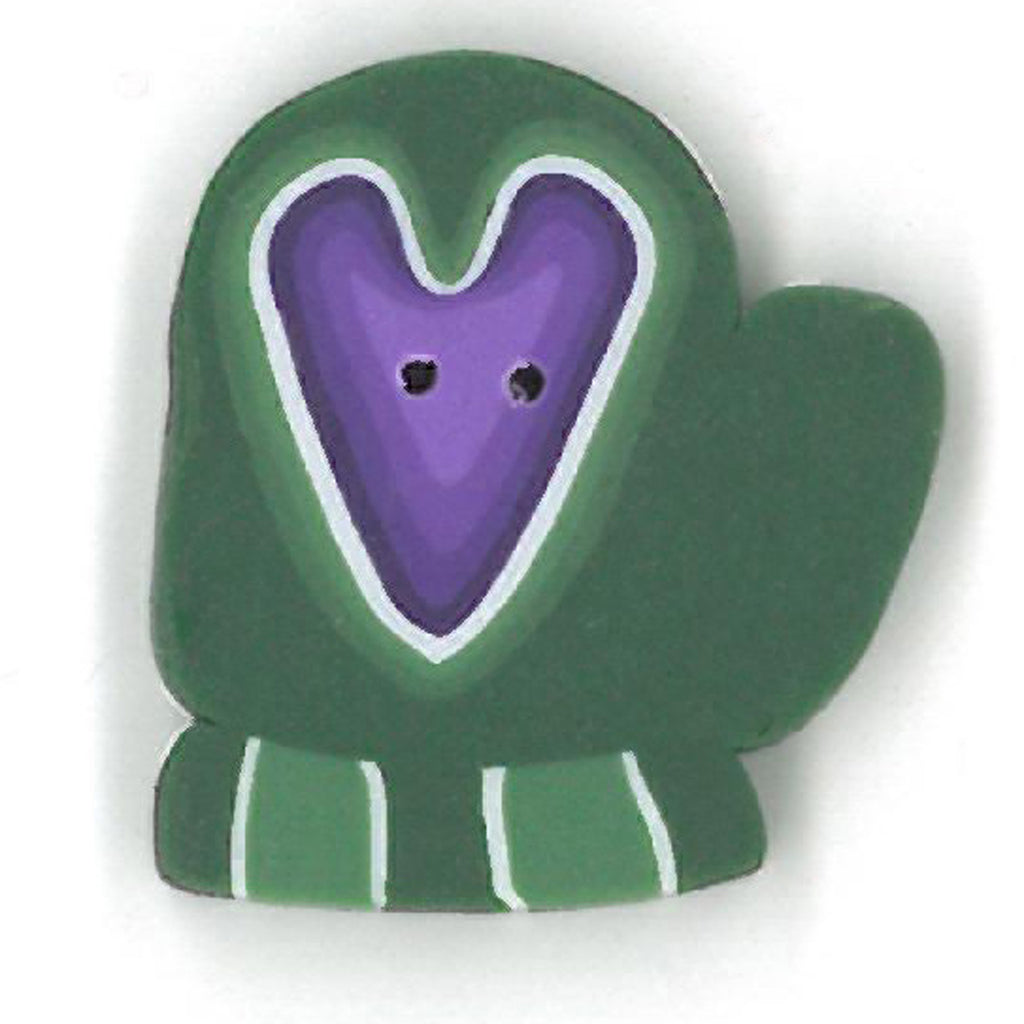 large green mitten with heart