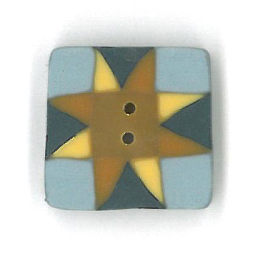 small gold/blue quilted star