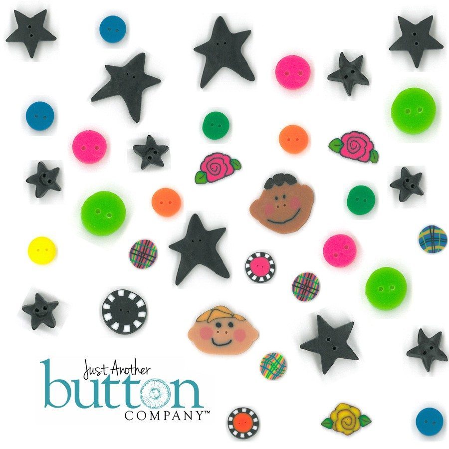 Just Another Button Company bright kp buttons