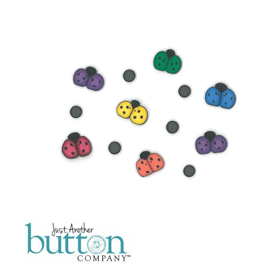 Just Another Button Company Ladybug Picnic Button Pack