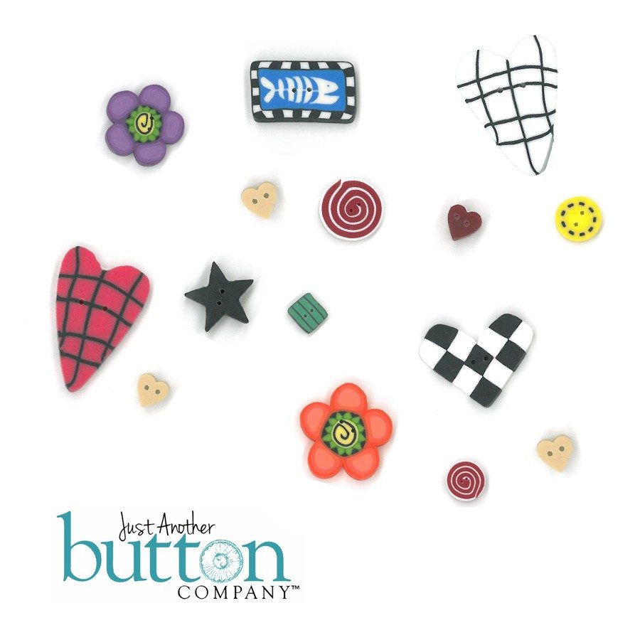Just Another Button Company Funky Family Button Pack