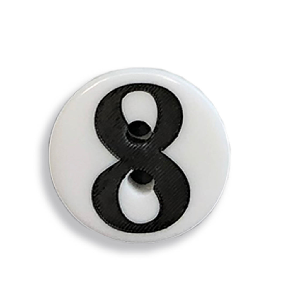 "8" Button (white)