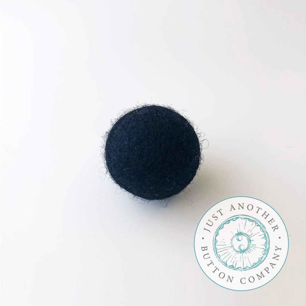 Black Felted-Wool Ball - 1CM
