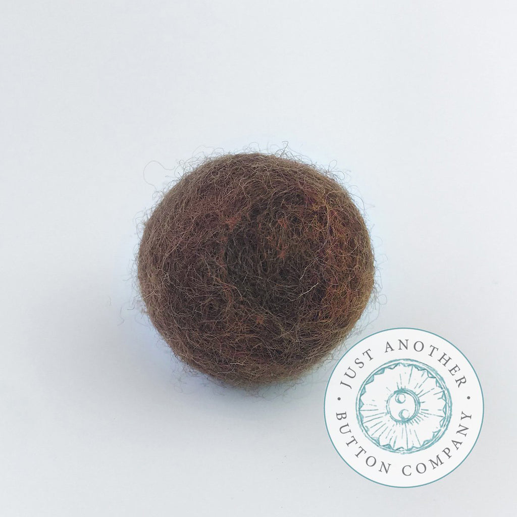 Brown Felted-Wool Ball - 1.5CM
