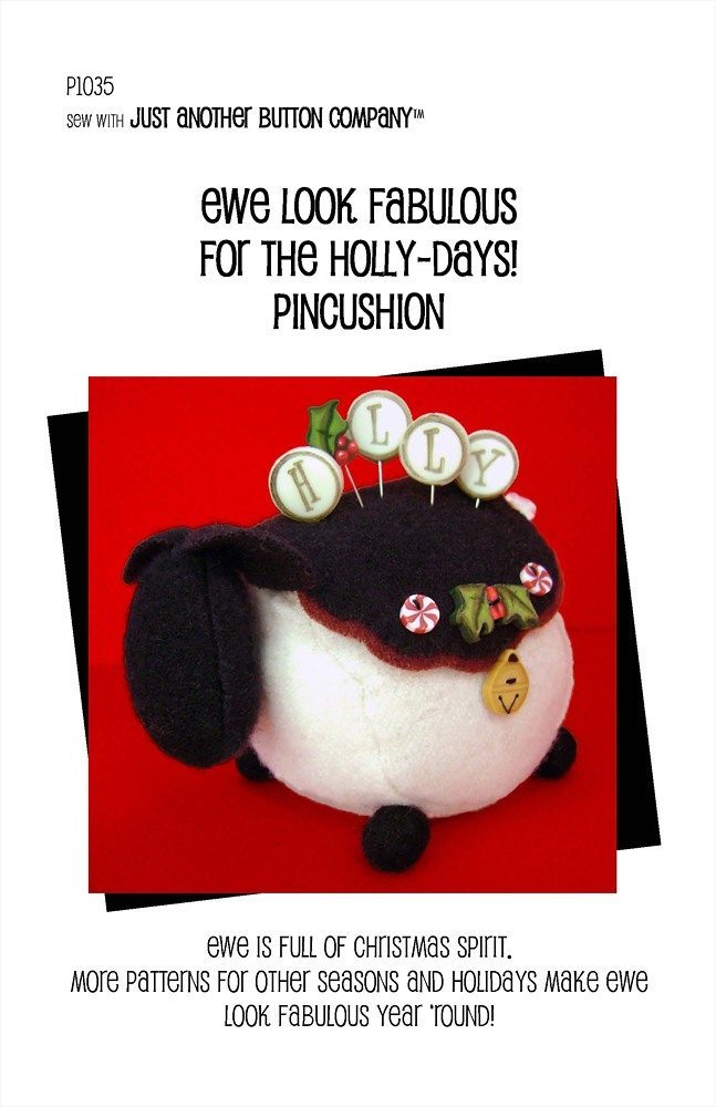 JABC - Pincushion Patterns - Ewe Look Fabulous for the Holly-Days