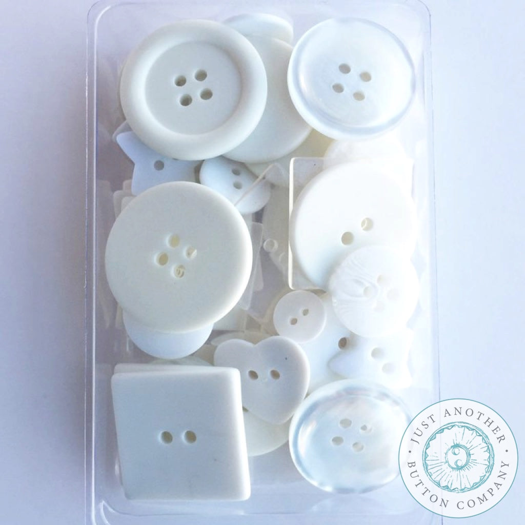 Just Another Button Company | White Wedding Party Pack