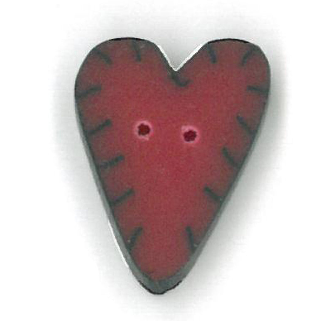 small red applique heart