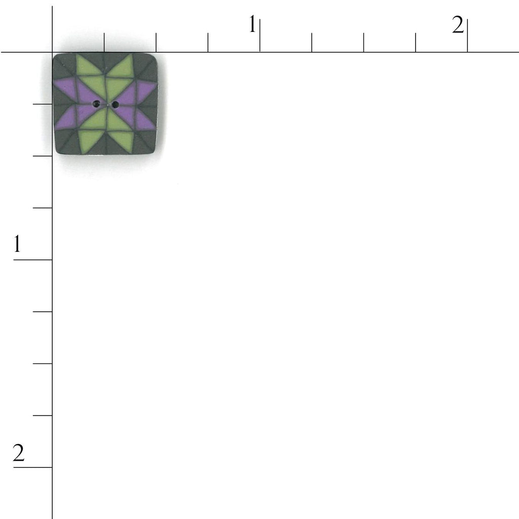 small lilac/green quilted star
