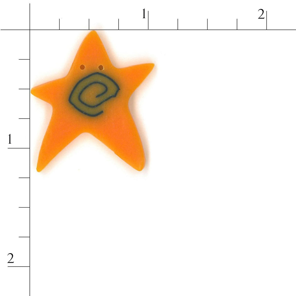 extra large orange swirly star