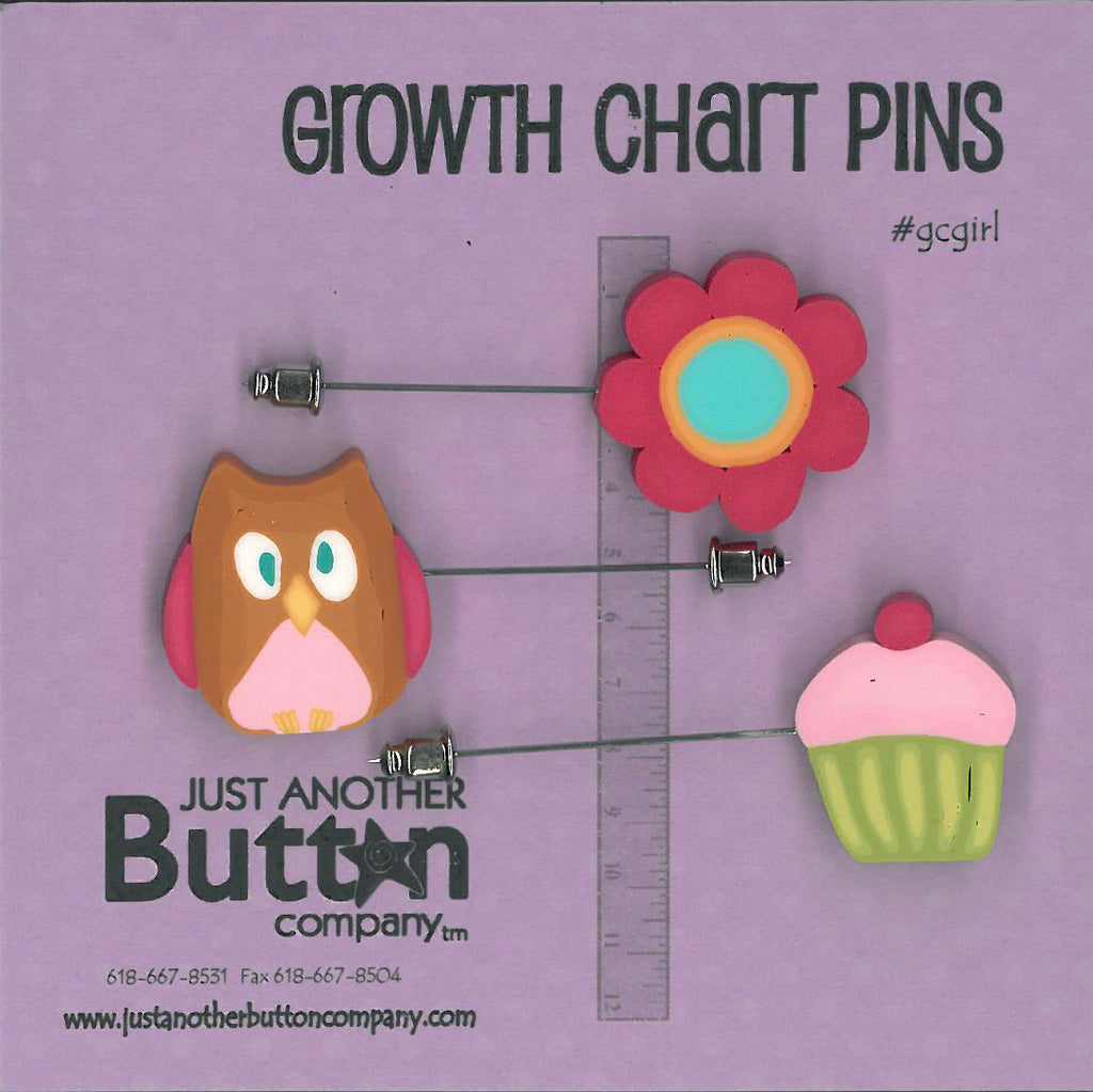 Growth Chart Pins ; Girl
