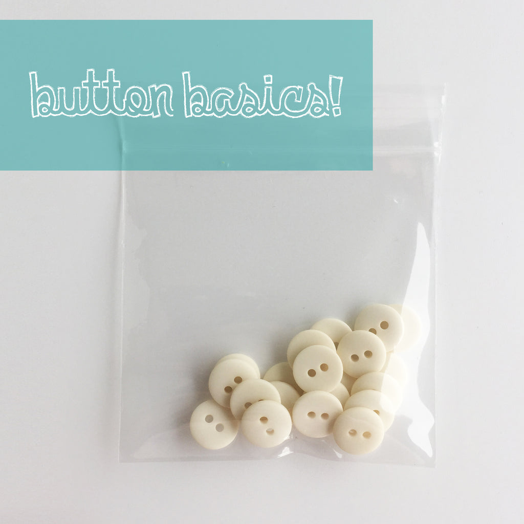 Ivory Hand Dyed Buttons 1/2"