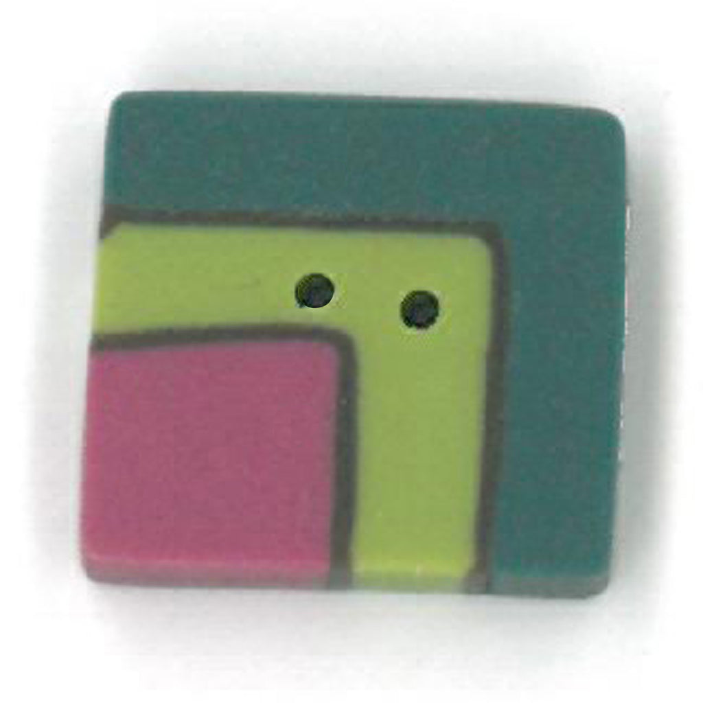 Teal White Raspberry small teal/ raspberry corner – Just Another Button Company